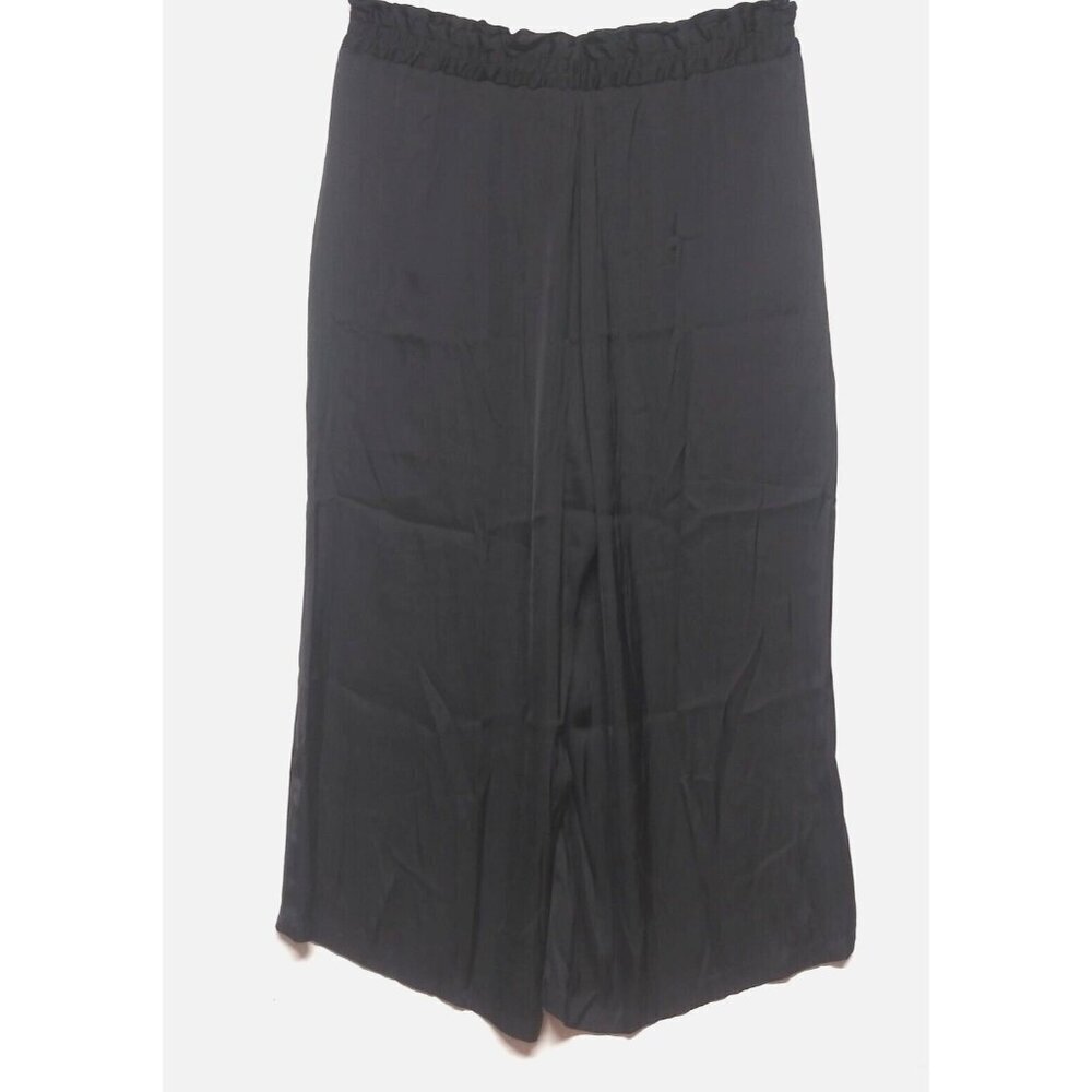 Maison d'Amelie Paris Anthropologie Wide Leg Pants Sz 12 Black Paperbag Waist - Picture 15 of 15